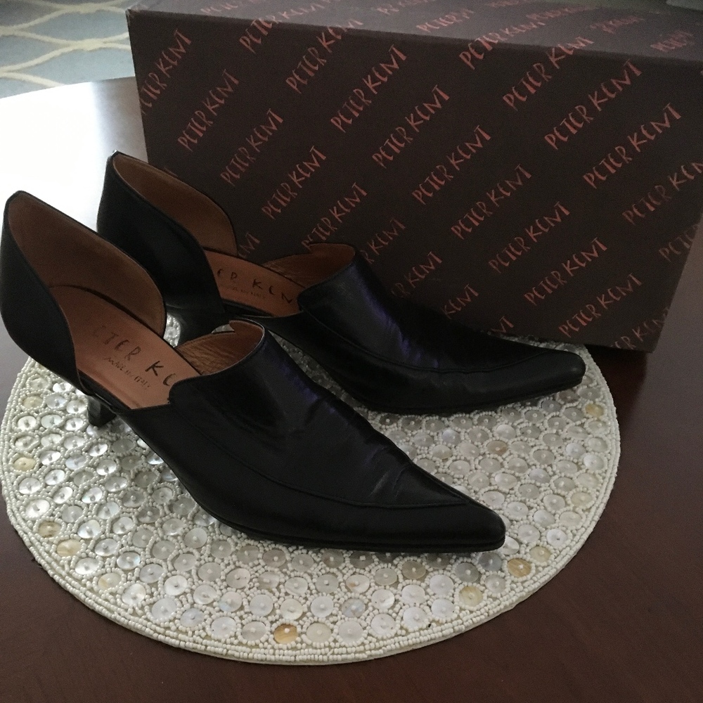PETER KENT. FASHION  open SIDE LO-heel.  Pt. Toe